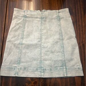 Jolt Light Blue Denim Mini Skirt
